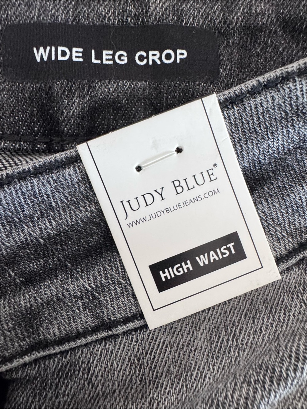 Judy Blue Knoxville Jeans Womens 16W Gray High Rise Wide Leg Crop NWT - Picture 9 of 11